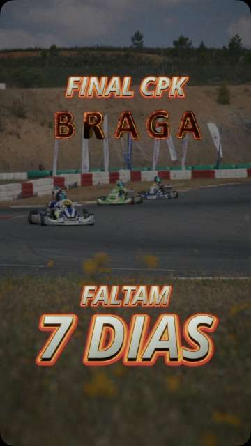 Daqui a uma semana estamos em Braga para a final do Campeonato Portugal de Karting!

Já te inscreveste?
Segue o link: mom-system.com/race/riakart1786020364/

Esperamos por ti 🏁
